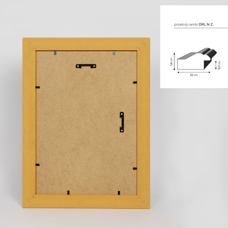 Ramka drewniana złota na zdjęcia DRL N Z 21x30 cm