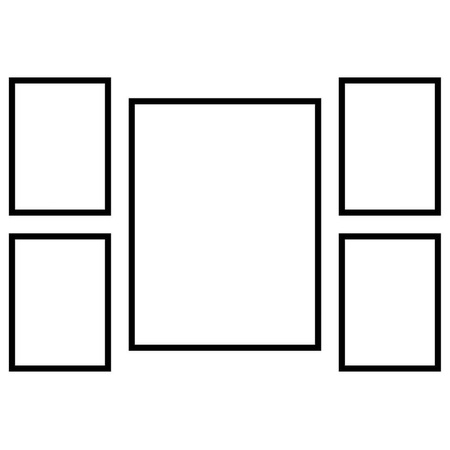 Zestaw ramek PINIA 3 GF0046 - galeria ramek na 5 zdjęcia