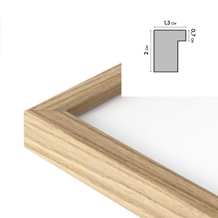 Ramka z passe partout pamiątkowa na Wesele - kolor dąb 50x70 cm