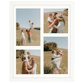 Foto Galeria 24x30 cm biała Ramka na 4 zdjęcia 10x15 cm 10x10 cm z Passe Partout