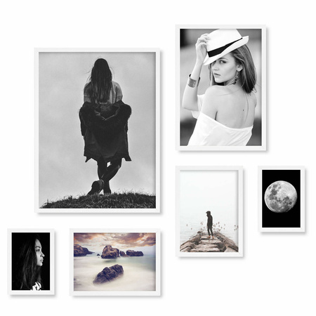 Zestaw białych ramek galeria Pinia 1 GF0010