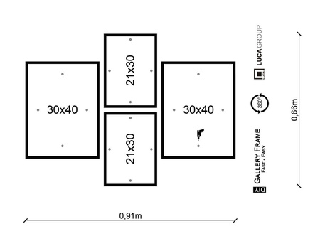 Zestaw ramek PINIA 3 GF0012 - galeria ramek na 4 zdjęcia