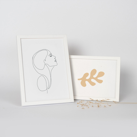 Biała ramka drewniana PINIA 1 15x21 cm