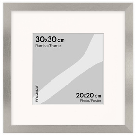 Srebrna ramka na zdjęcia HEN PASS S 30x30 cm z passe partout (20x20 cm)