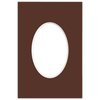 Passe partout 10x15 (6x9) OWAL BRĄZOWY CHOCOLATE