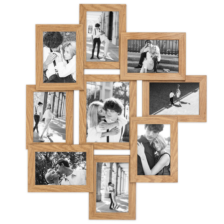 Multirama MULTI HEN 01 ramka na zdjęcia na 9 zdjęć - kolor dębowy