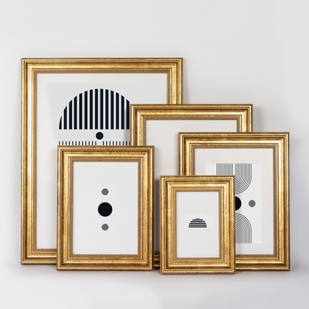 Ramka drewniana złota na zdjęcia DRZG M Z 28x35 cm