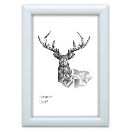 Biała ramka drewniana na zdjęcia EKO 1 13x18 cm