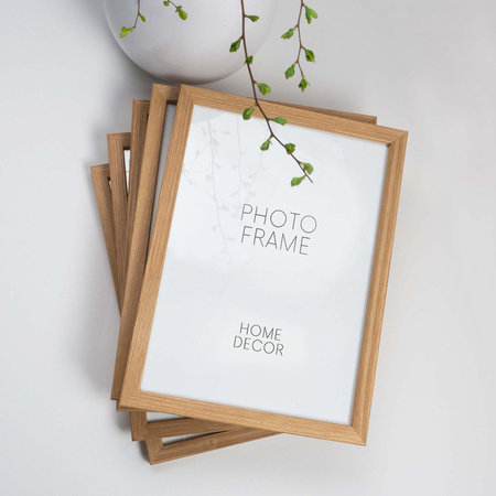 Pakiet 5 szt. ramek drewnianych na zdjęcia kolor dębowy PINIA 00 21x30 cm