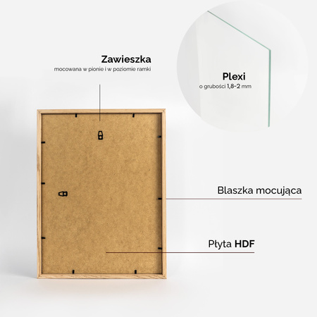 Ramka dębowa na zdjęcia OAK 30x40 cm