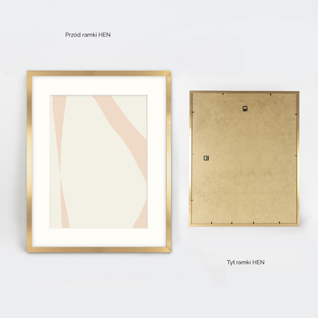 Złota ramka na zdjęcia HEN PASS Z 40x50 cm z passe partout (30x40 cm)