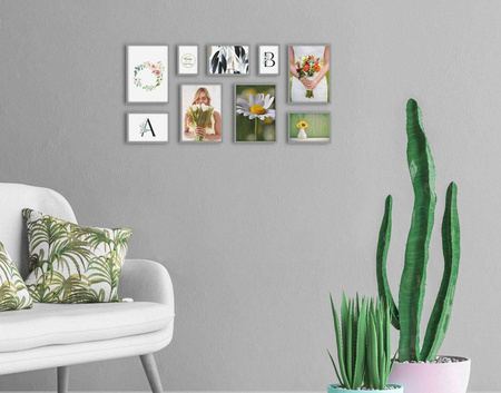 Zestaw szarych ramek galeria Pinia 05 GF0004