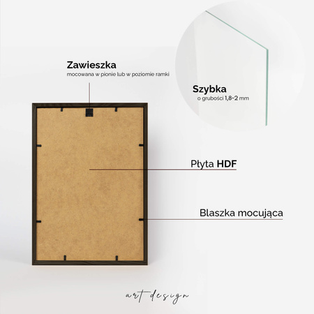 Czarna ramka drewniana PINIA 2 21x30 cm