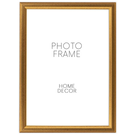 Złota ramka drewniana na zdjęcia DRWA FZ 9x13 cm