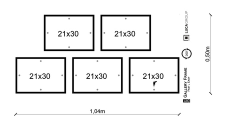 Zestaw ramek PINIA 2 GF0014 - galeria ramek na 5 zdjęć