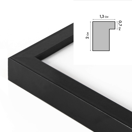 GALERIA ŚCIENNA CZARNA na 9 RAMEK MDF z PLEXI