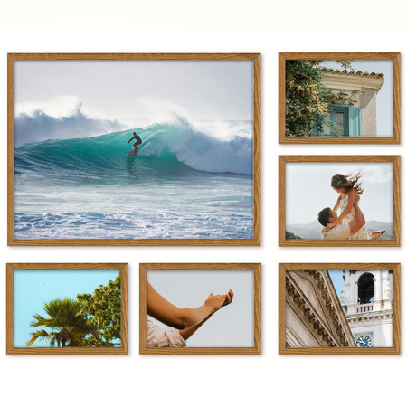 Zestaw ramek kolor dębowy galeria HIT 33 GF0002