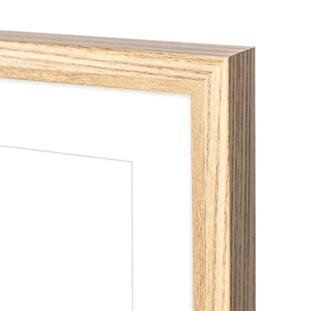 Foto Galeria 21x30 cm w kolorze dębowym Ramka na 2 zdjęcia 10x15 cm z Passe Partout