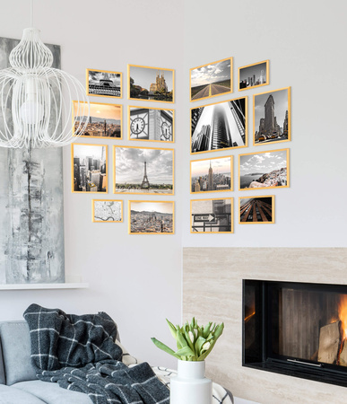 Zestaw ramek kolor jasne drewno - galeria HIT 0 GF0009 - CORNER