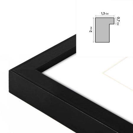 Foto Galeria 40x40 cm kolor czarny Ramka na 6 zdjęć 10x15 cm z Passe Partout
