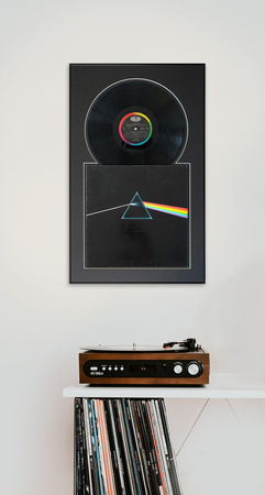 Czarna ramka na płytę winylową 42x68 cm