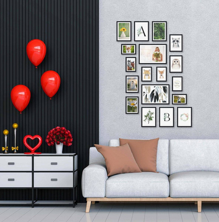 Zestaw czarnych ramek galeria Pinia 2 GF0006