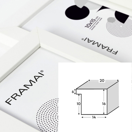 Multirama MULTI HEN 1 ramka na zdjęcia. Biała multirama na cztery zdjęcia