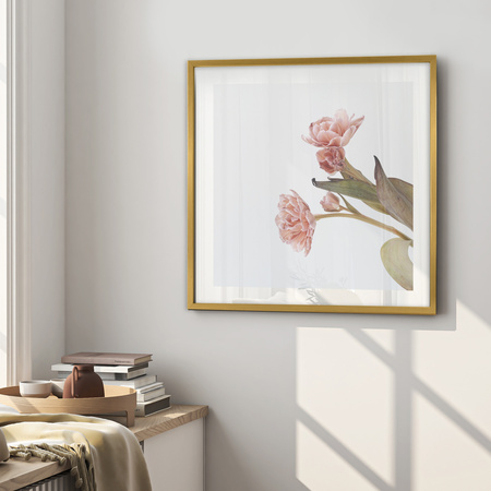 Złota kwadratowa ramka na zdjęcie KEA Z 50x50 cm