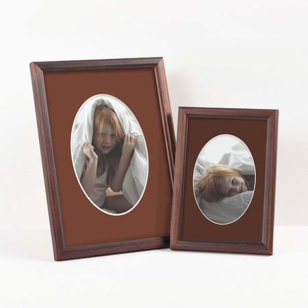 Passe partout 15x21 (13x18) OWAL BRĄZOWY CARMEL