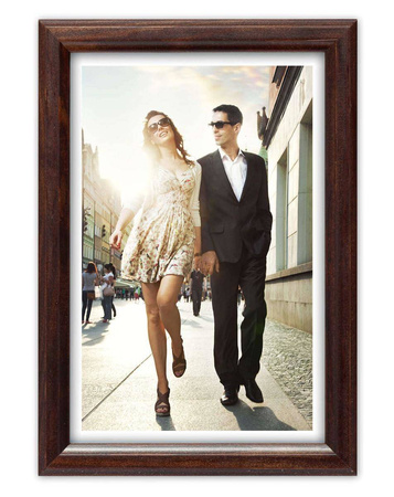 Ciemnobrązowa ramka drewniana DRWA 44 20x20 cm