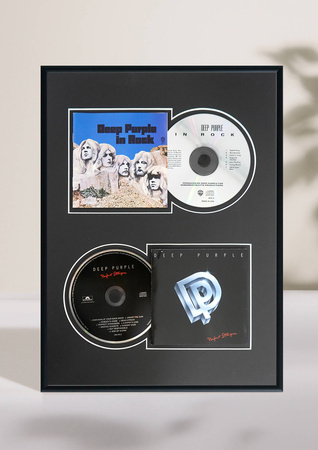 Czarna ramka na 2 płyty CD - 30x40 cm