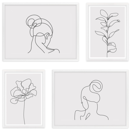 Zestaw białych ramek galeria HIT 01 GF0003