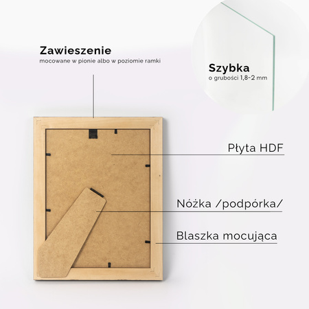 Ramka drewniana na zdjęcia DRL X 02 15x21 cm