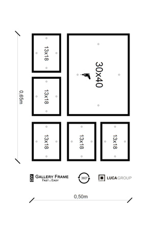 Zestaw białych ramek galeria HIT 01 GF0002