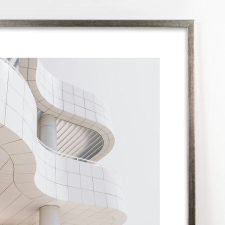 Ramka na zdjęcia drewniana UNO S Srebrna 40x60 cm