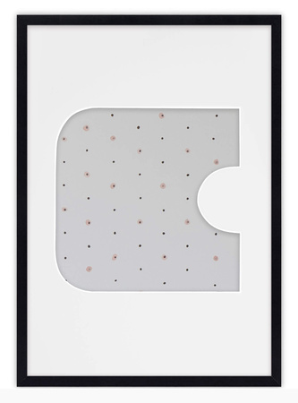 Ramka na zdjęcia LITERKA "C" 21x30 cm czarna z białym passe partout