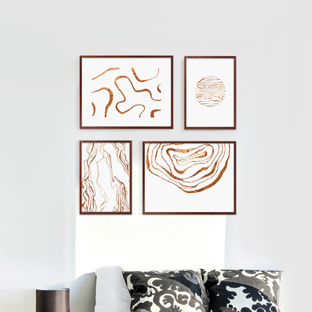 Zestaw brązowych ramek galeria PINIA 3 GF0003