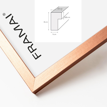 Miedziana ramka na zdjęcie LUX M 40x40 cm