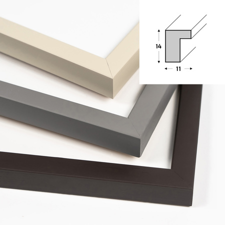 Szara ramka drewniana na zdjęcia PINIA 05 30x40 cm