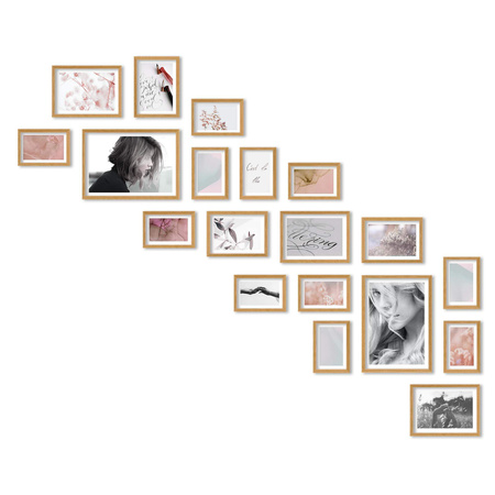 Zestaw ramek PINIA 00 GF0036 L- galeria ramek na 19 zdjęć