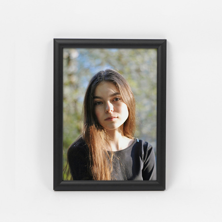 Czarna ramka drewniana na zdjęcia EKO 2 13x18 cm