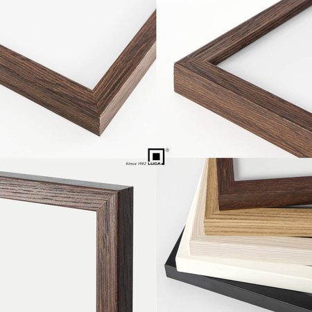 Zestaw 2 brązowych ramek na zdjęcia FDM 6 w rozmiarze 50x70 cm