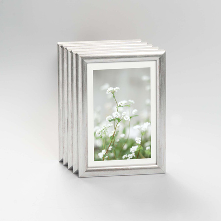 Pakiet 5 szt. srebrnych ramek na zdjęcia HIT 1S 13x18 cm
