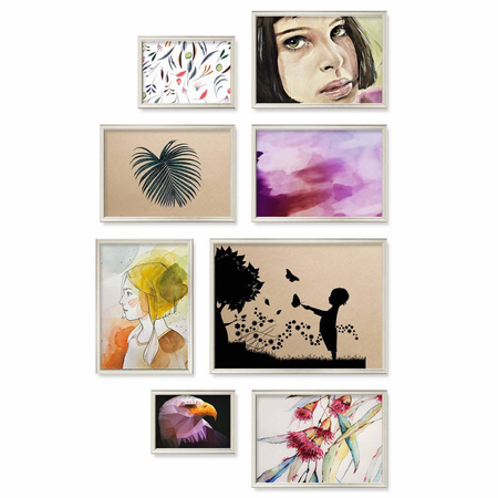 Zestaw srebrnych ramek galeria S GF0009