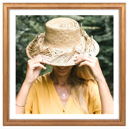 Ramka drewniana DRWA 3 kolor dąb 10x10 cm