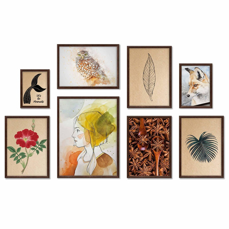 Zestaw brązowych ramek galeria HIT 4 GF0009