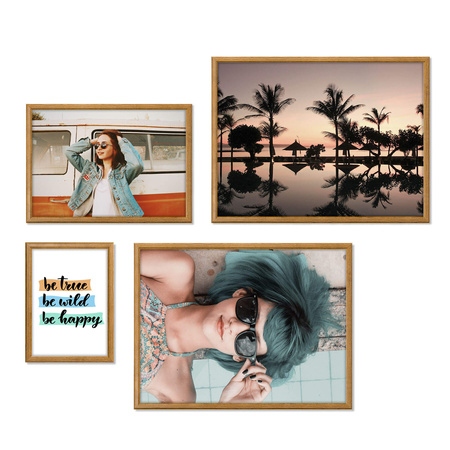 Zestaw dębowych ramek galeria 3 GF0008