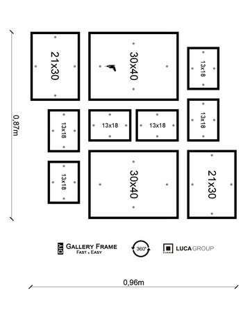 Zestaw ramek PINIA 2 GF0011 - galeria ramek na 10 zdjęć