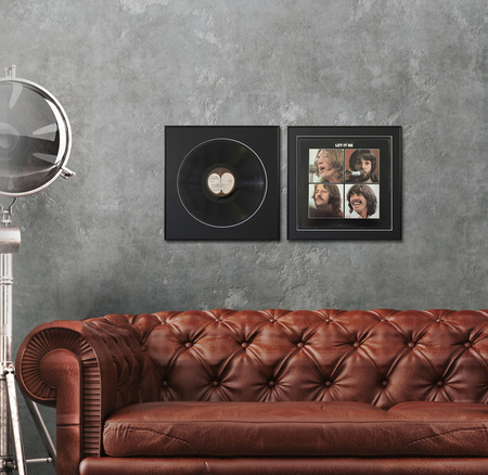 Czarna ramka na płytę winylową o rozmiarze 40x40 cm