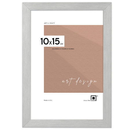 Srebrna ramka drewniana na zdjęcia PINIA S 10x15 cm